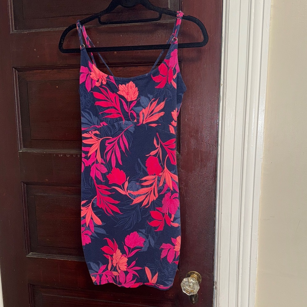 Vintage Guess Floral Print Sleeveless Dress